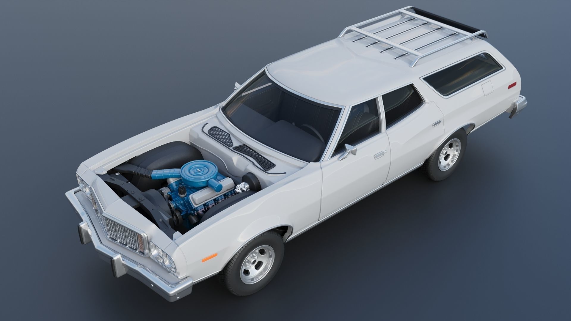 Gran Torino Wagon 1974 3D print model_12