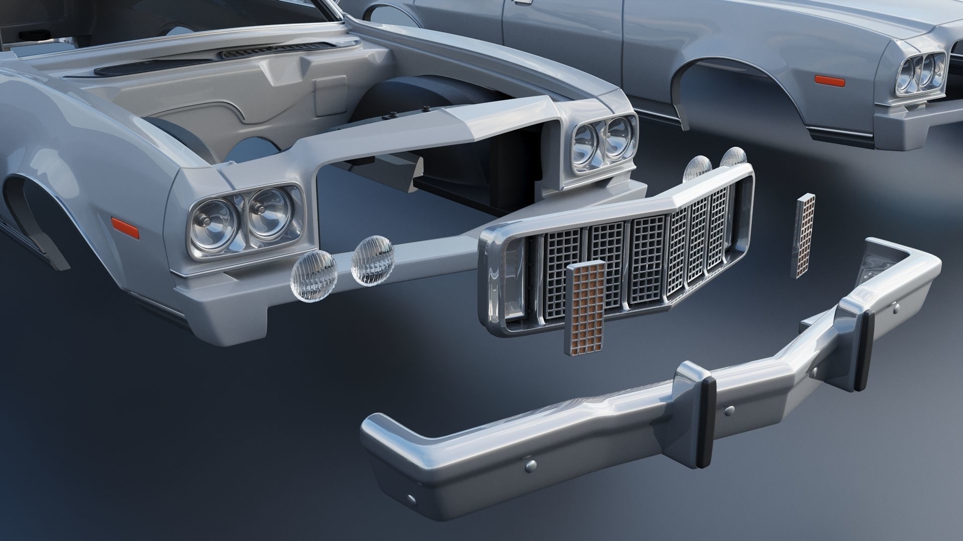Gran Torino Wagon 1974 3D print model_19