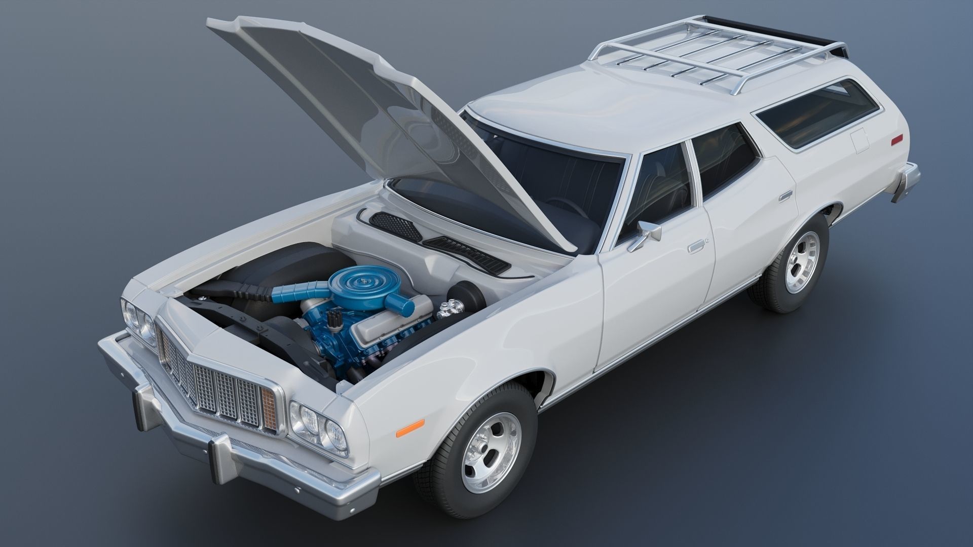 Gran Torino Wagon 1974 3D print model_11