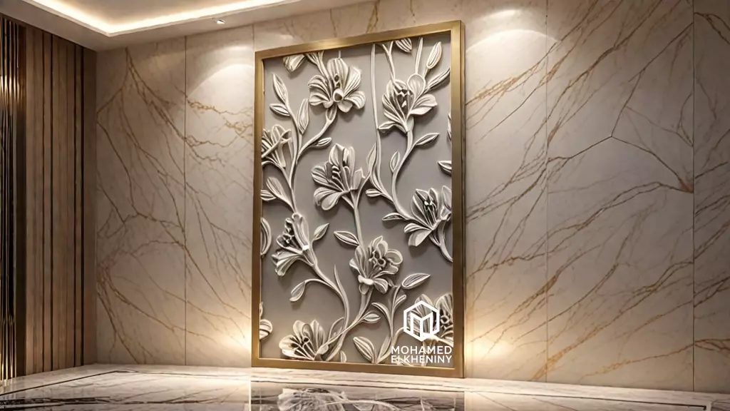 Modern Wall Panel Relief for CNC and 3D Printing 09 3D print model