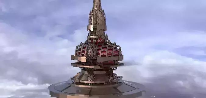 Sci fi Gold Hive Finance dome