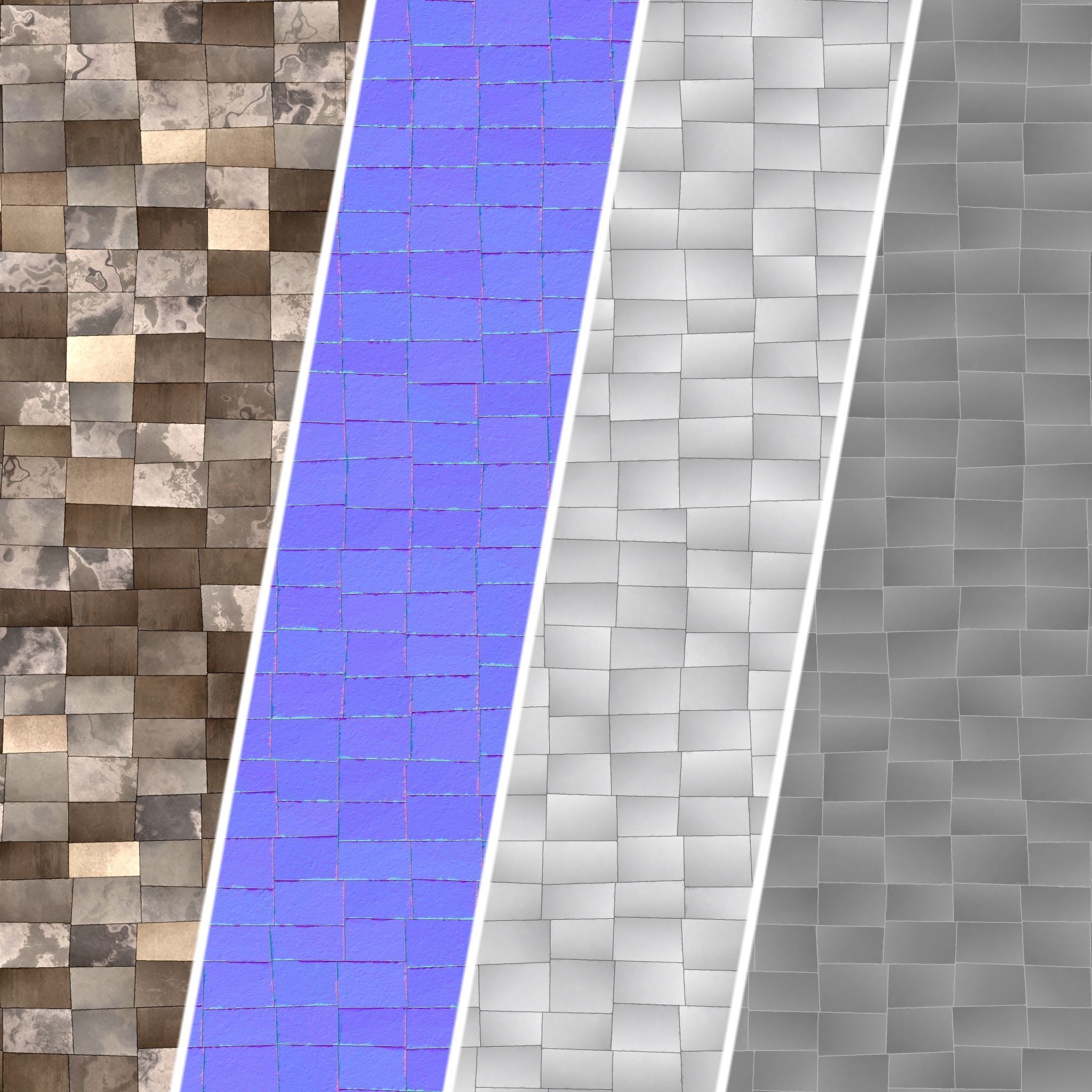 Stone Wall Materials 107- Multi Color Stone Wall- Sbsar Seamless Texture_3