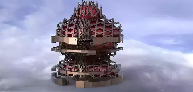 Sci fi Gold financial Hive dome