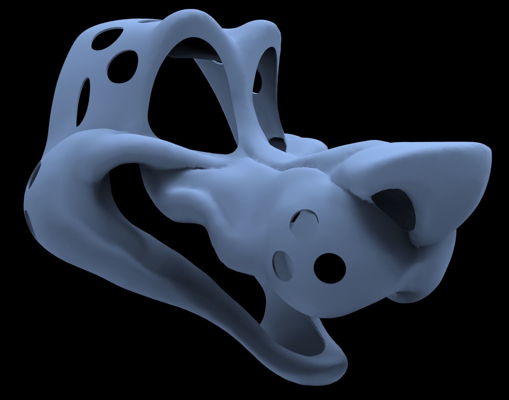 Long Snoot Canine Fursuit Head Base 3D print model_4