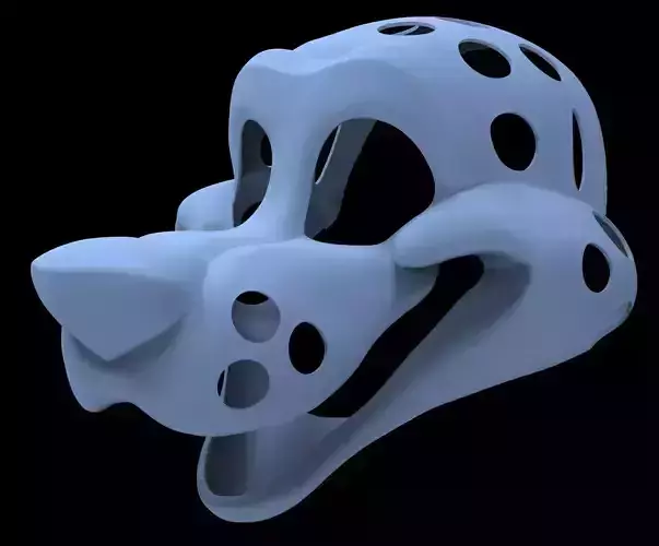 Generic Canine Fursuit Head Base 3D print model