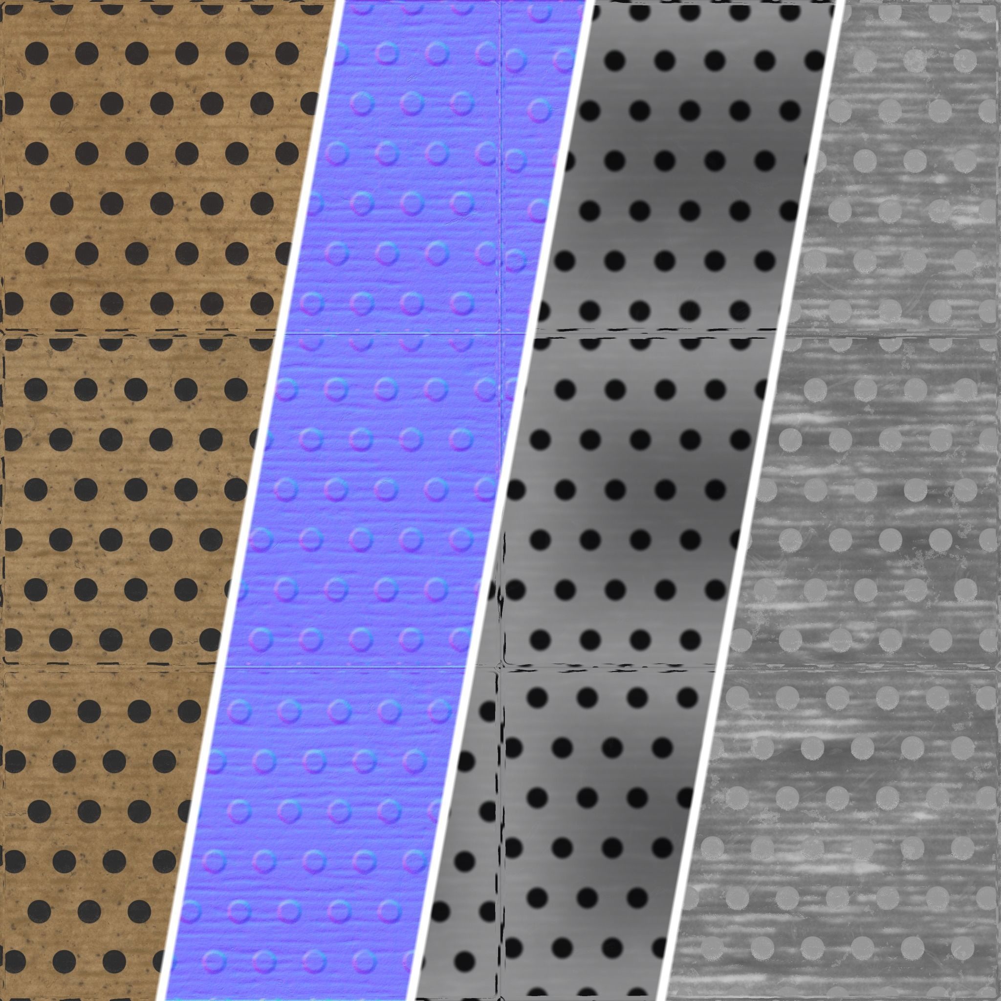 CardBoard Materials 04- Perforated CardBoard- Sbsar Seamless Texture_3