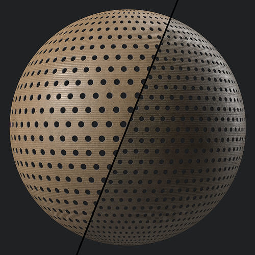 CardBoard Materials 05- Perforated CardBoard- Sbsar Seamless Texture