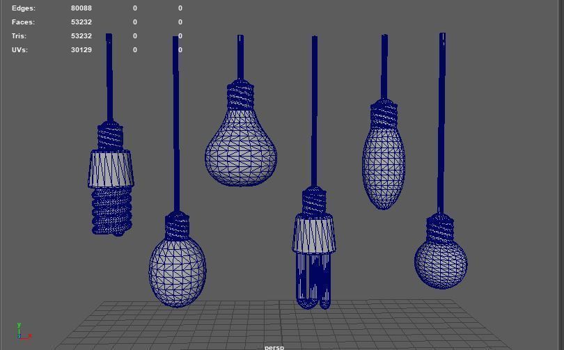 Hanging Light 3D model_10