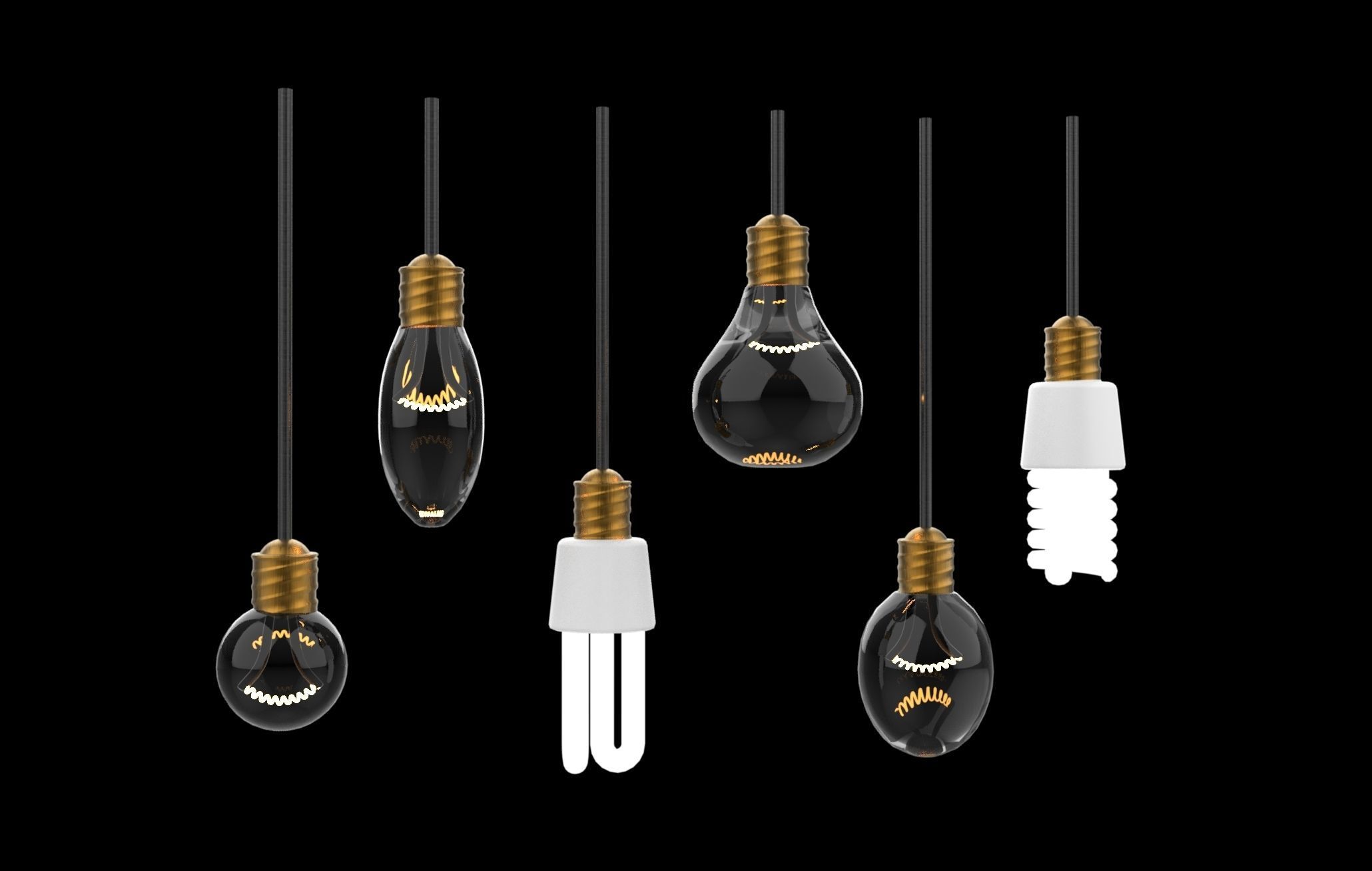 Hanging Light 3D model_2