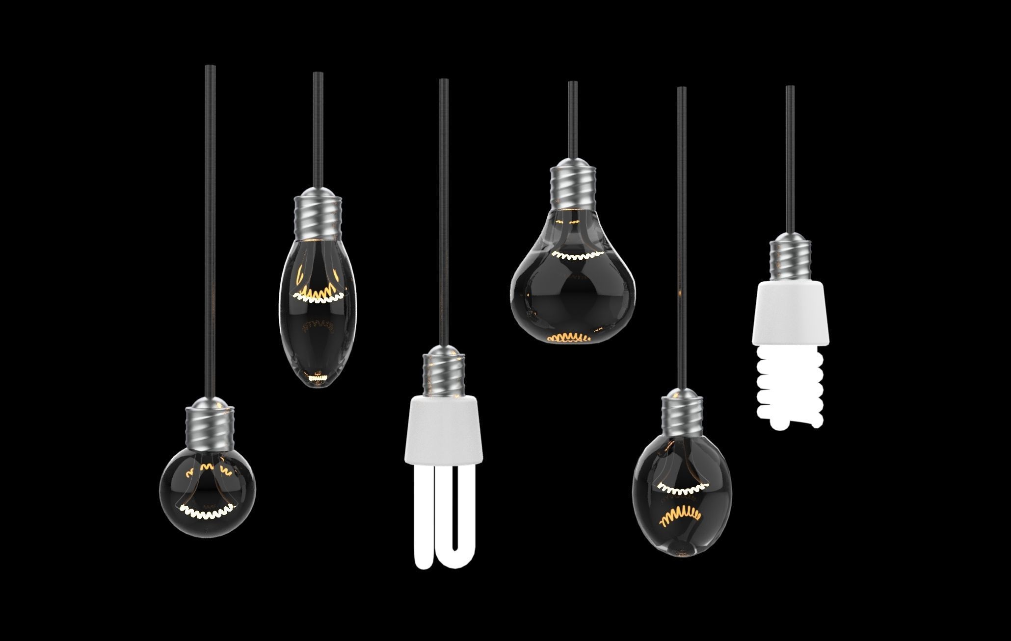 Hanging Light 3D model_4