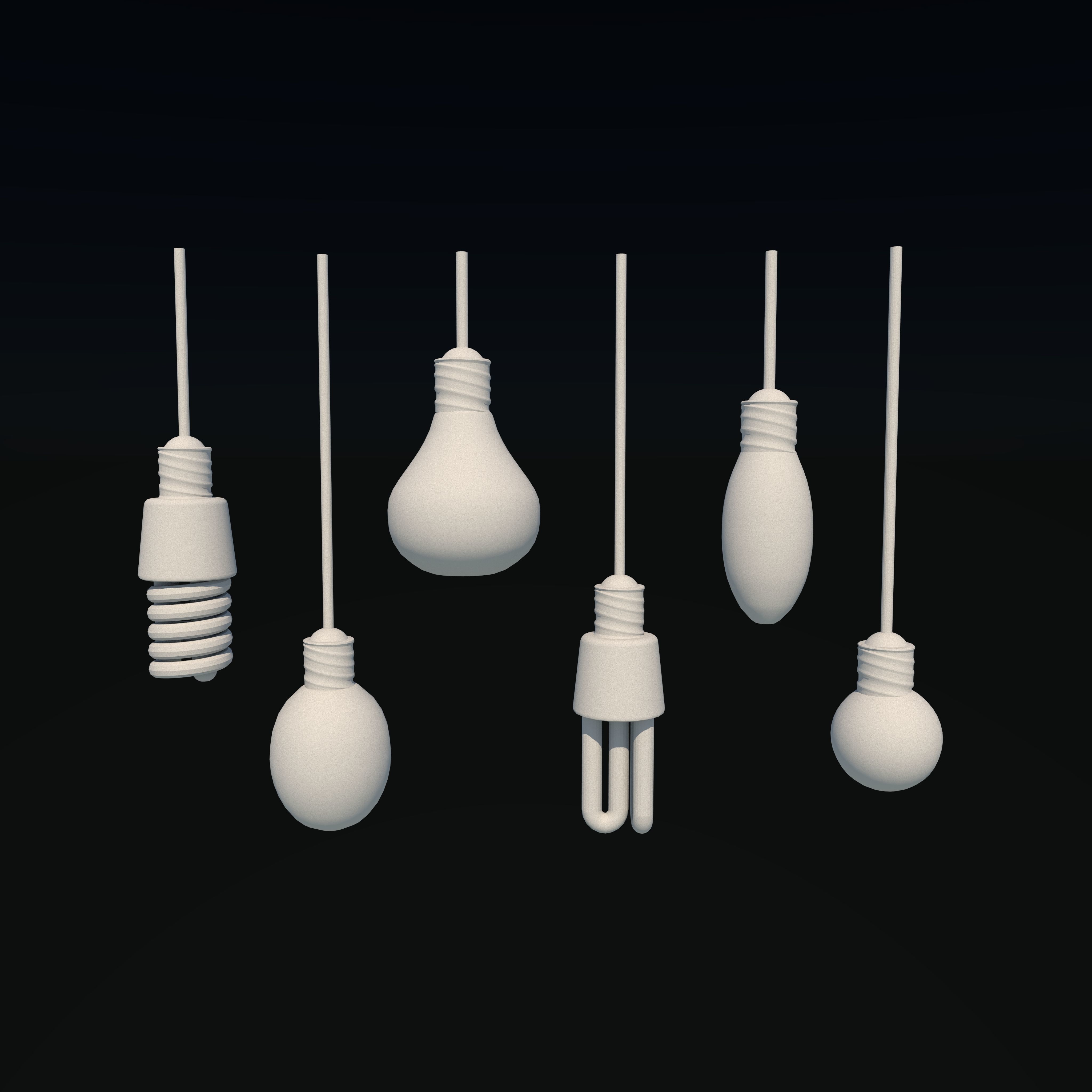 Hanging Light 3D model_7