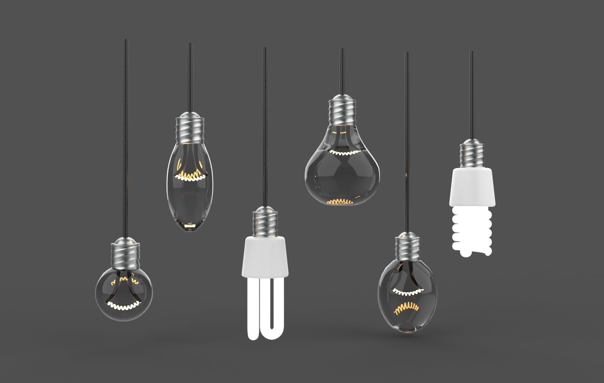 Hanging Light 3D model_3
