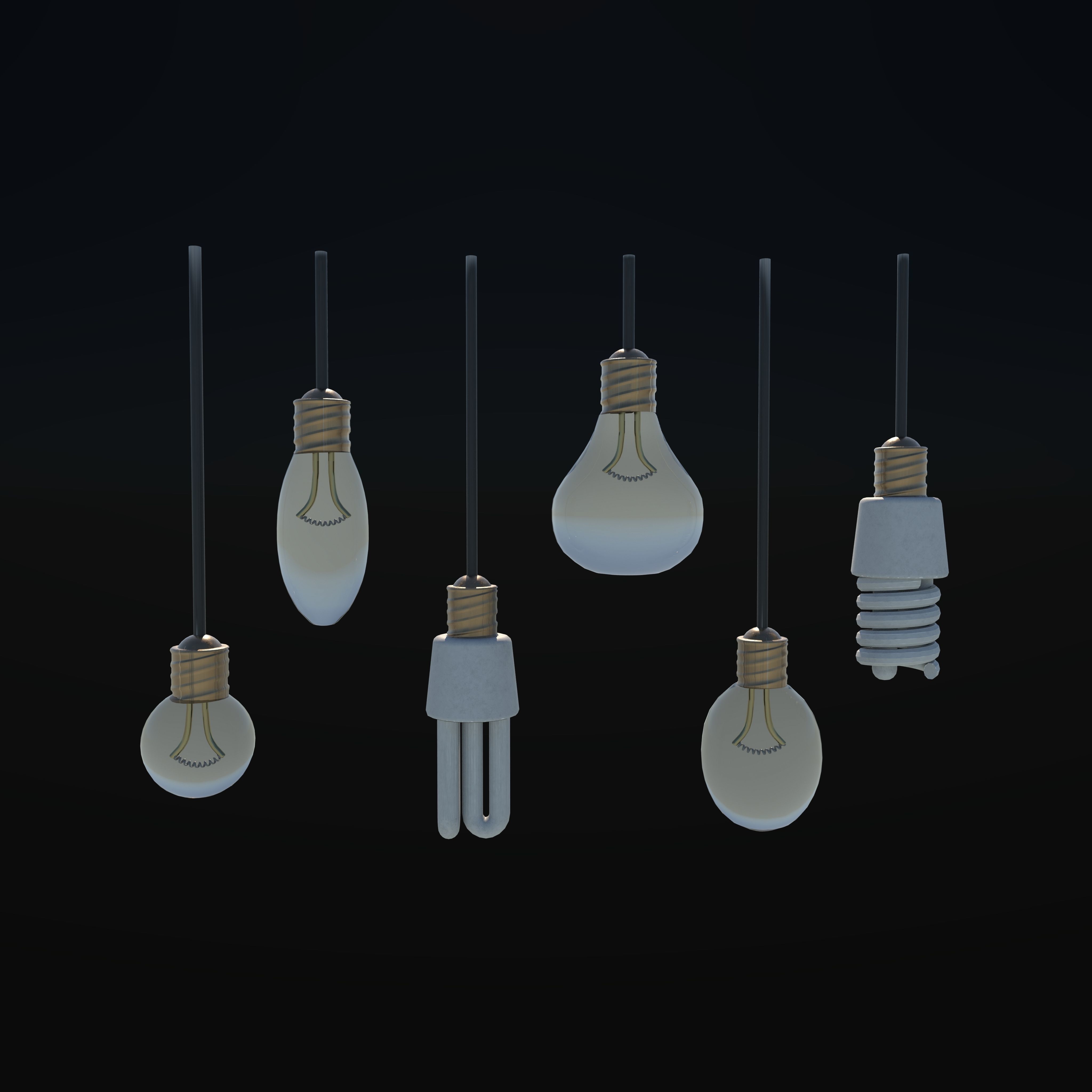 Hanging Light 3D model_5