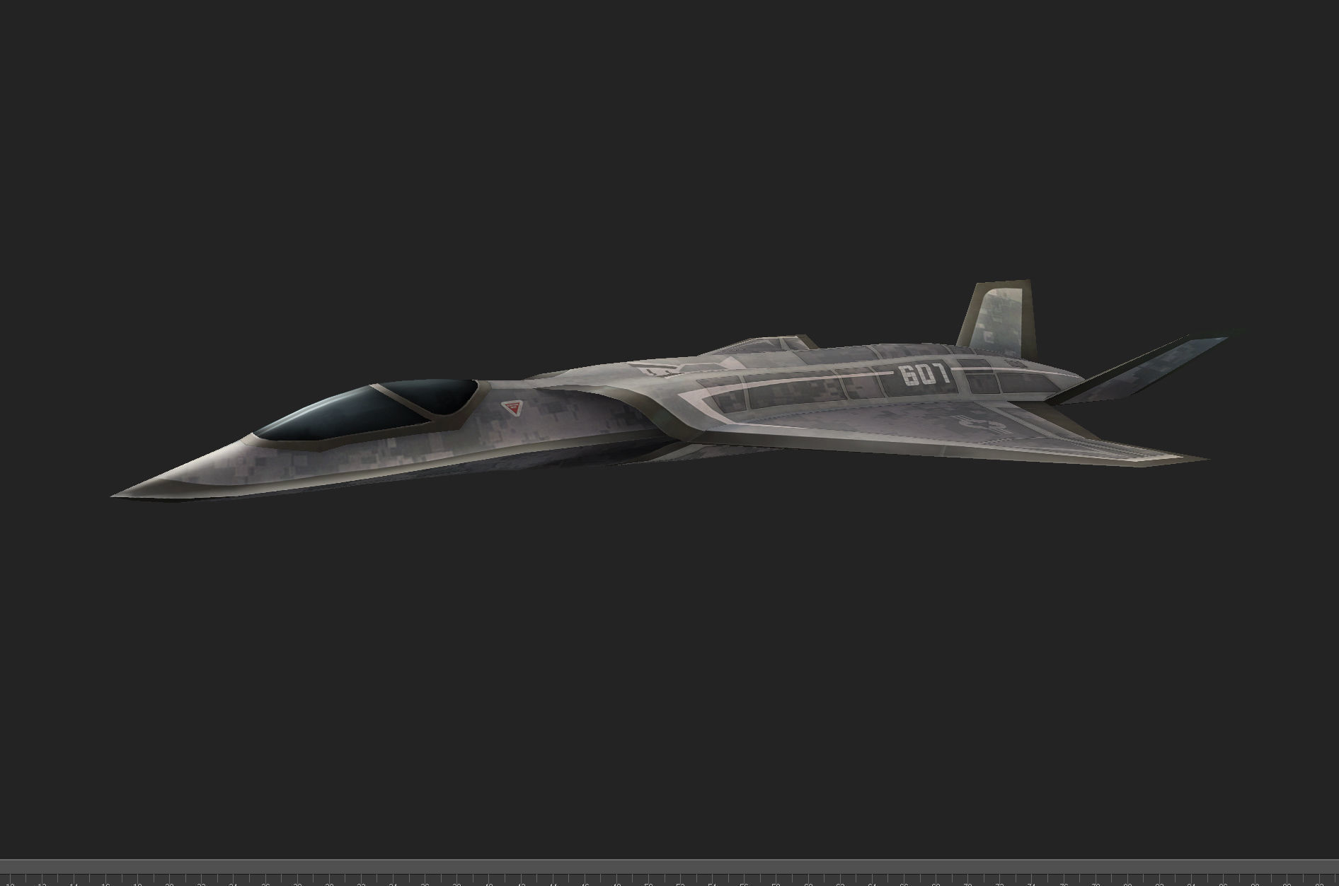 F-X  NGAD concept aircraft painted game model Low-poly 3D model Low-poly 3D model_3