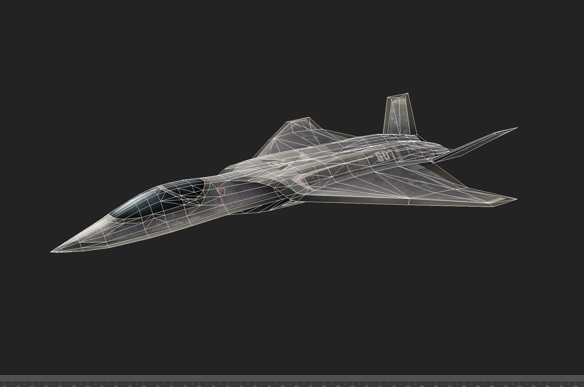 F-X  NGAD concept aircraft painted game model Low-poly 3D model Low-poly 3D model_2