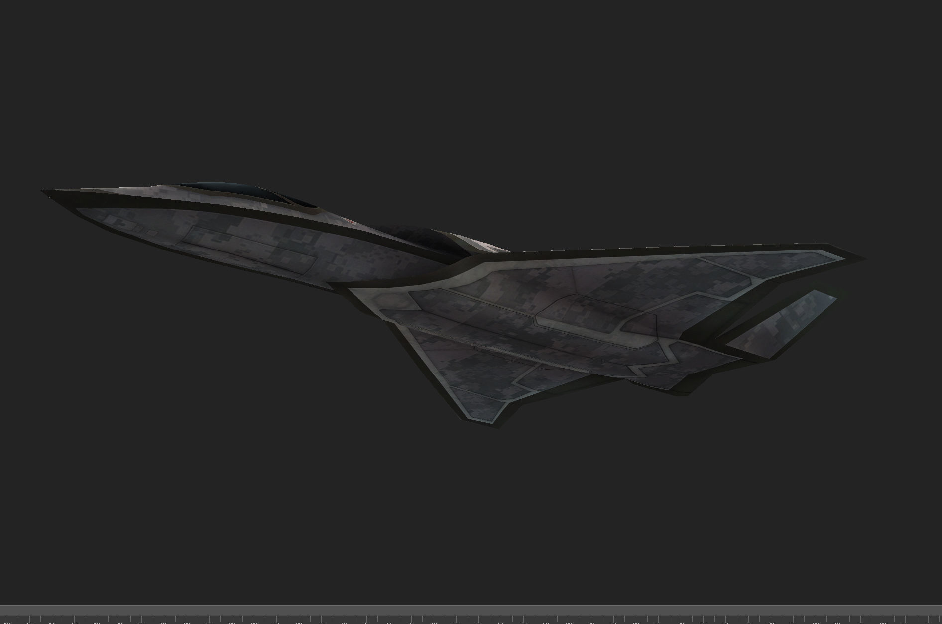 F-X  NGAD concept aircraft painted game model Low-poly 3D model Low-poly 3D model_5