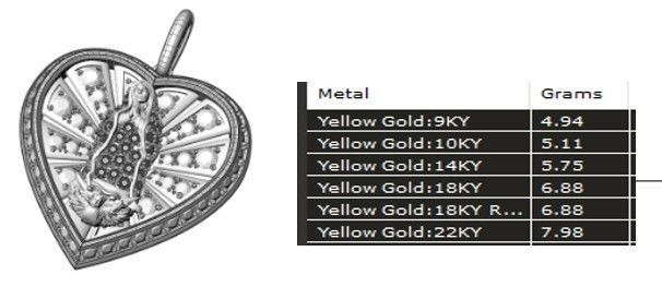 Virgen Guadalupe en forma de corazon 3D print model_8