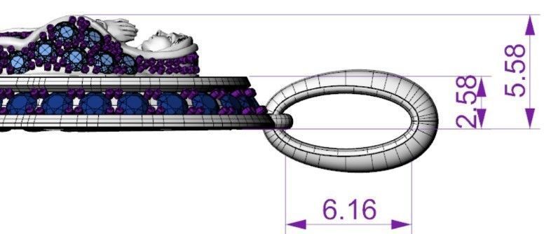 Virgen Guadalupe en forma de corazon 3D print model_9