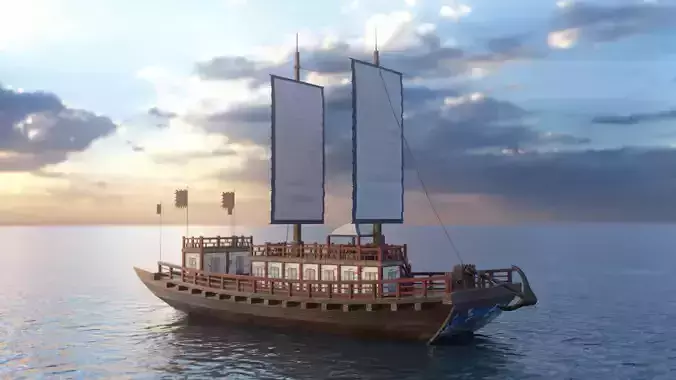 Korean Medieval Ship - Joseon PanOkSeon 3D model 3D model