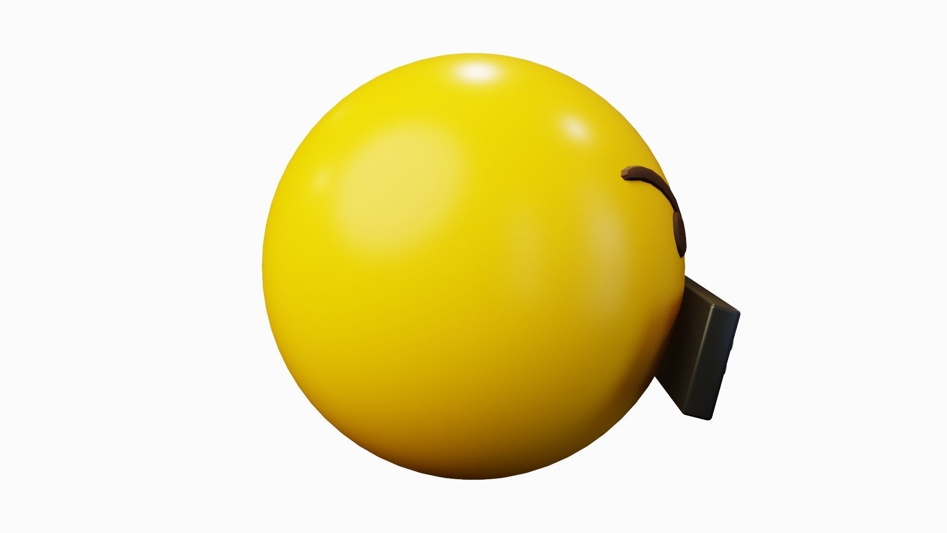 Cursing Word Censored Emoticon Emoji or Smiley 3D model_3
