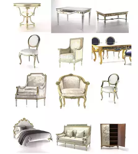 Full set of classic furniture 3D model