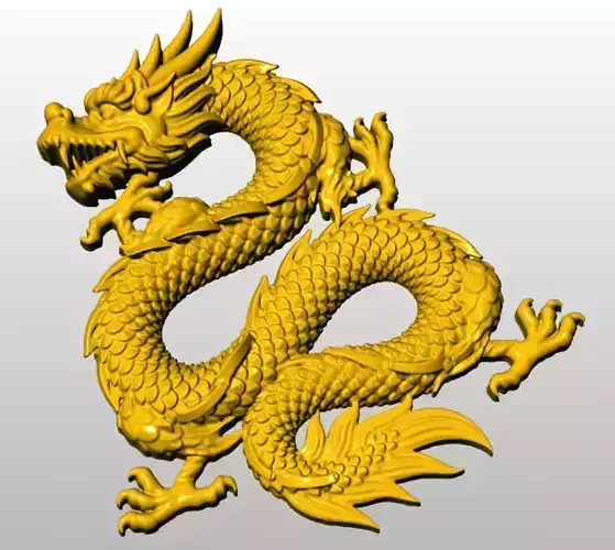 Asia china relief dragon pendant R30