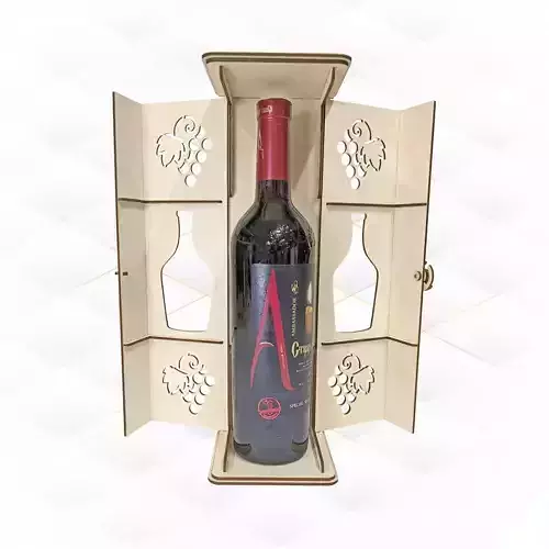Unique gift wine box svg dxf vector design laser cutting
