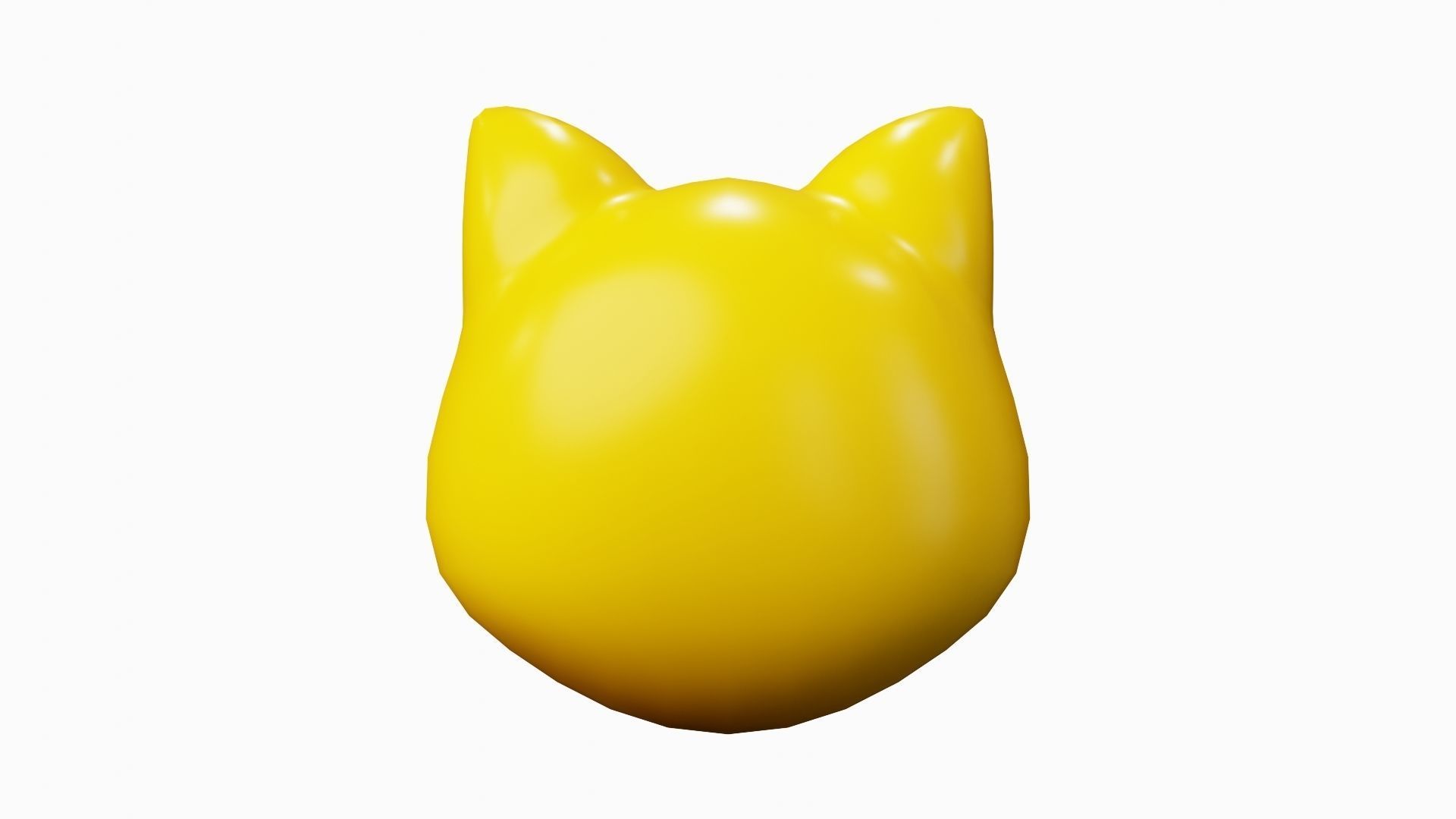 Heart eyes Cat Emoticon Emoji or Smiley 3D model_4
