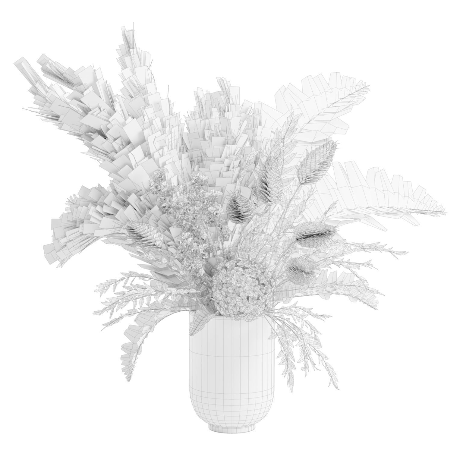Vase Bouquet Pampas 01 3D model_2
