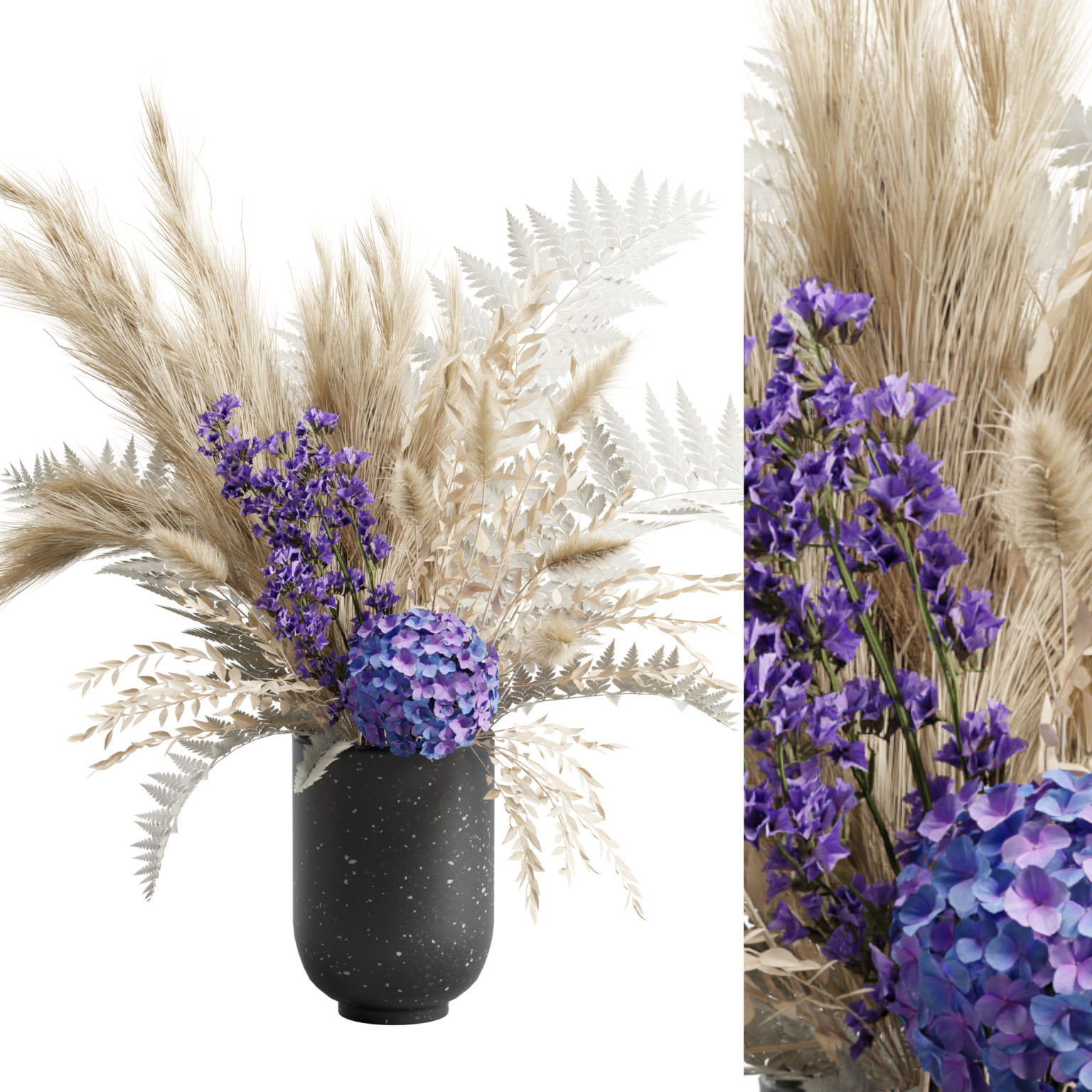 Vase Bouquet Pampas 01 3D model_1