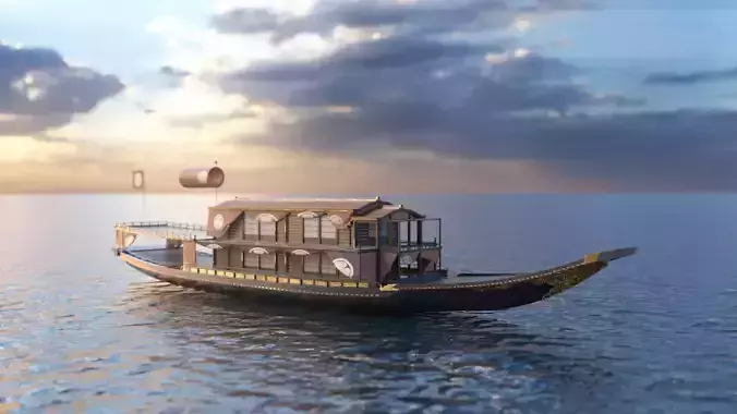 Japanese Medieval Ship - Gozabune model