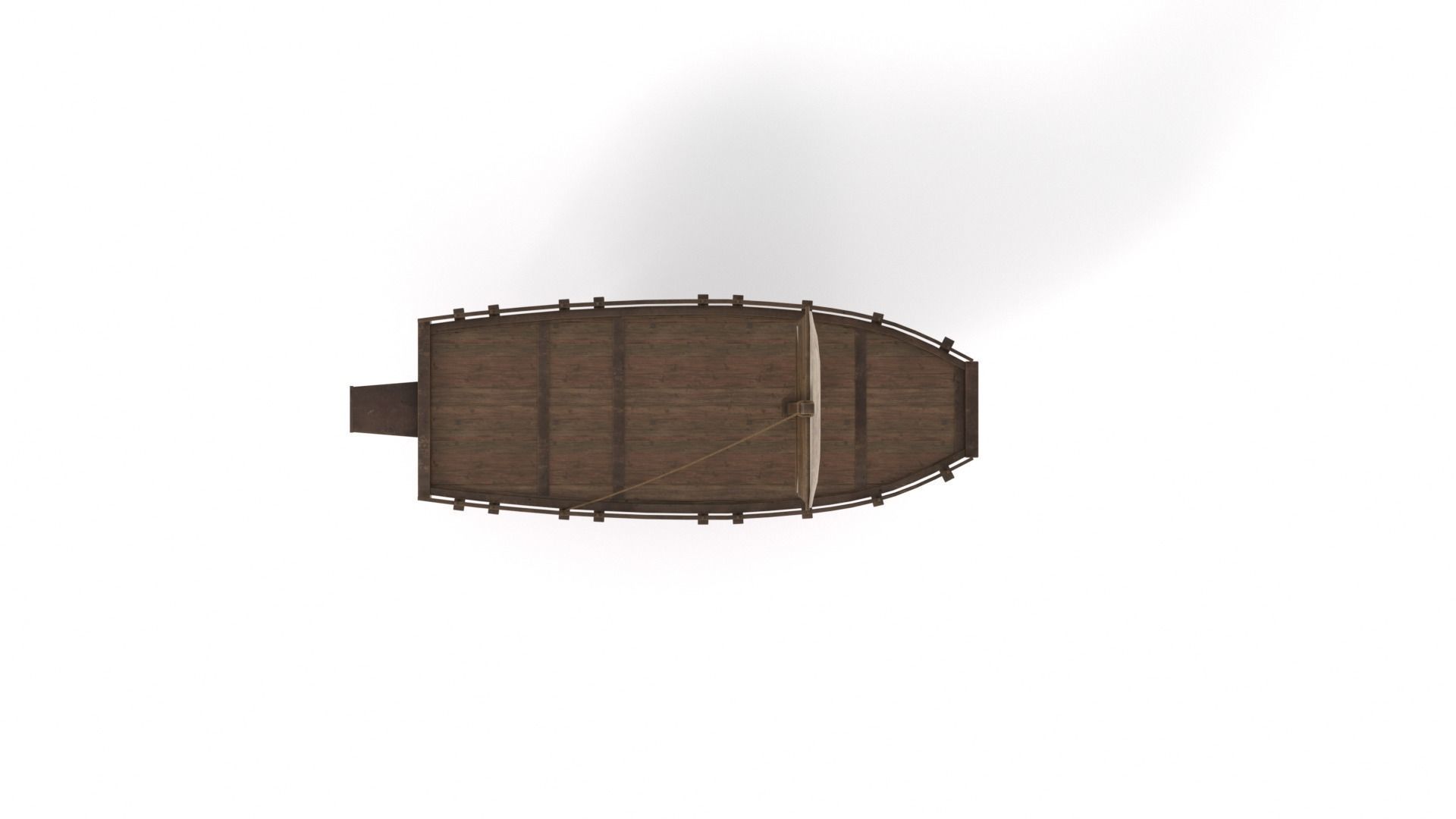 Korean Japanese Medieval Ship Set 3D model_35