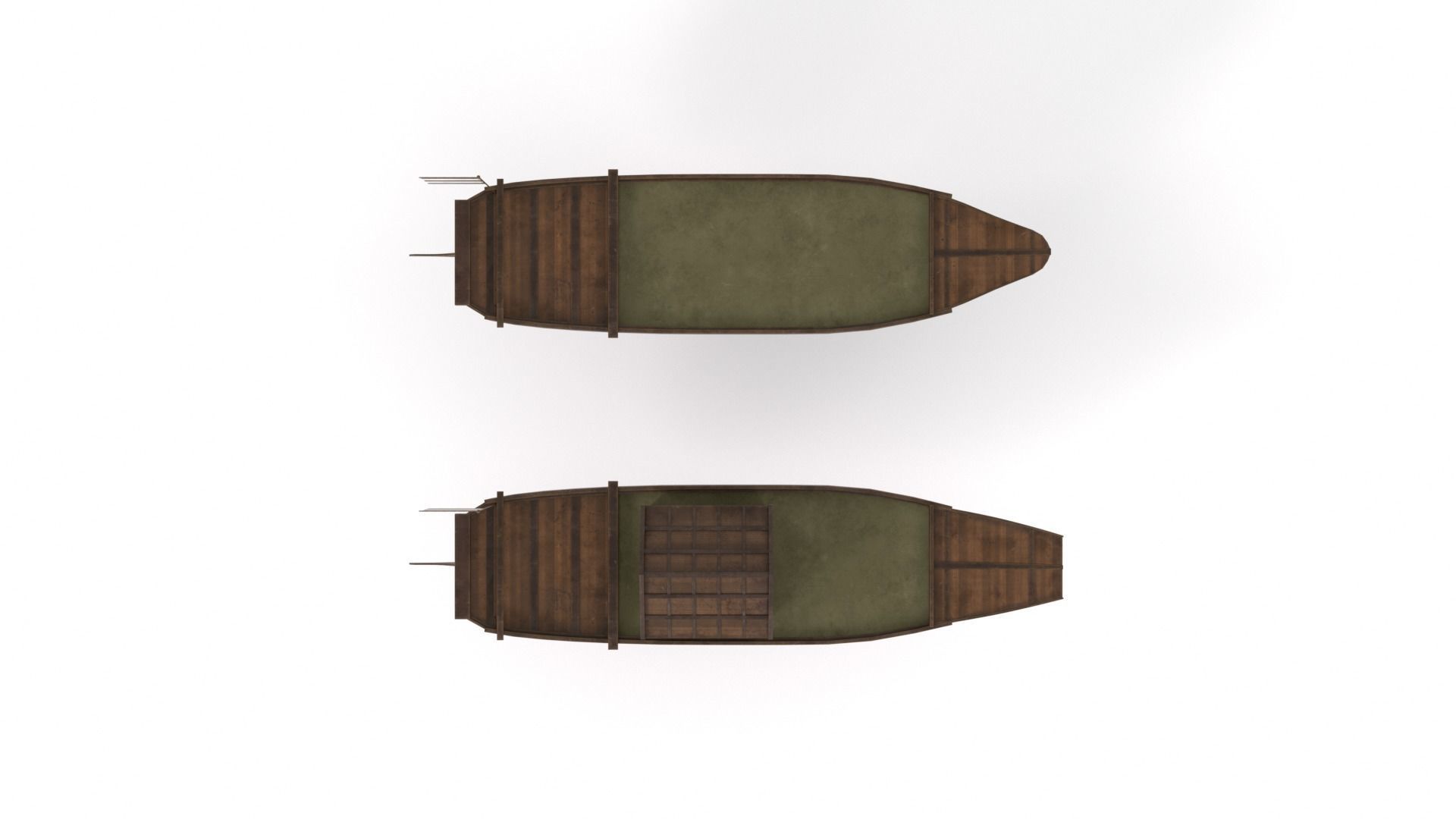 Korean Japanese Medieval Ship Set 3D model_43