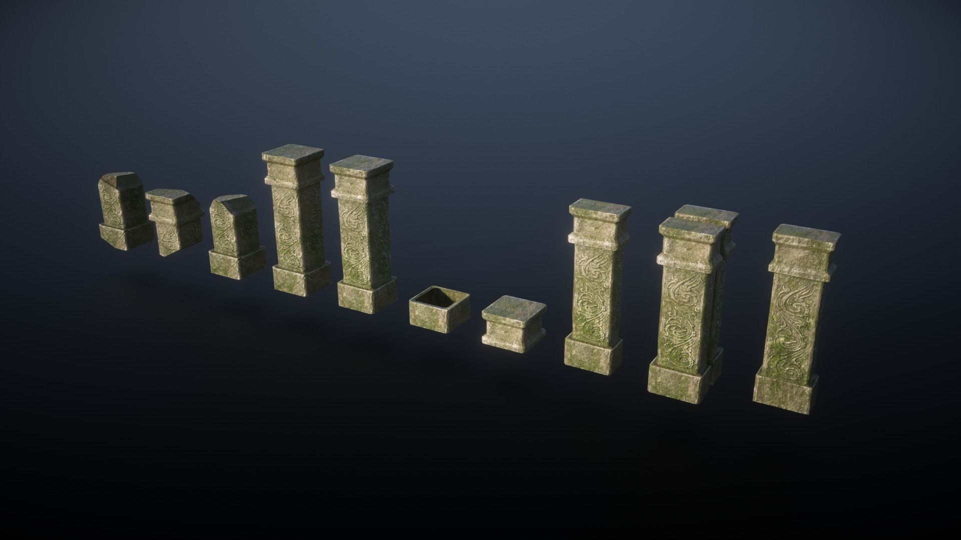 Mine Ruin Dungeon Asset Pack Low-poly 3D model_23