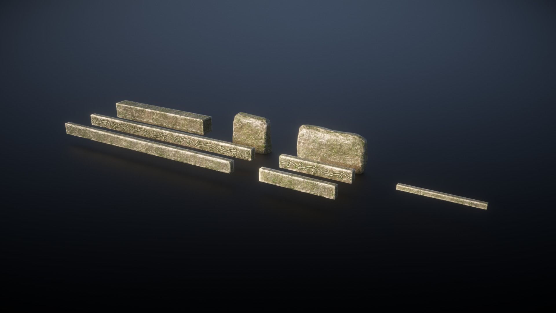 Mine Ruin Dungeon Asset Pack Low-poly 3D model_20