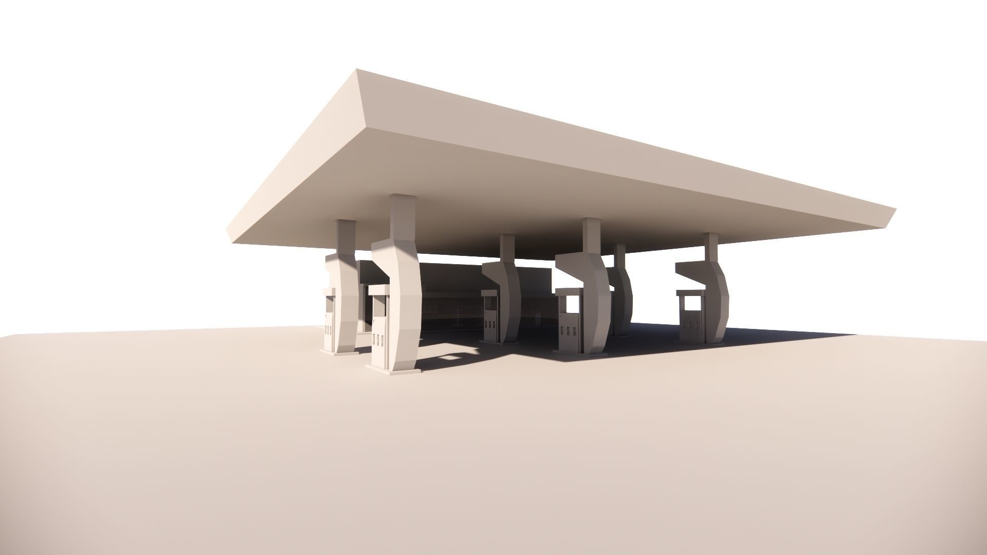 Gas Station6 3D model_20
