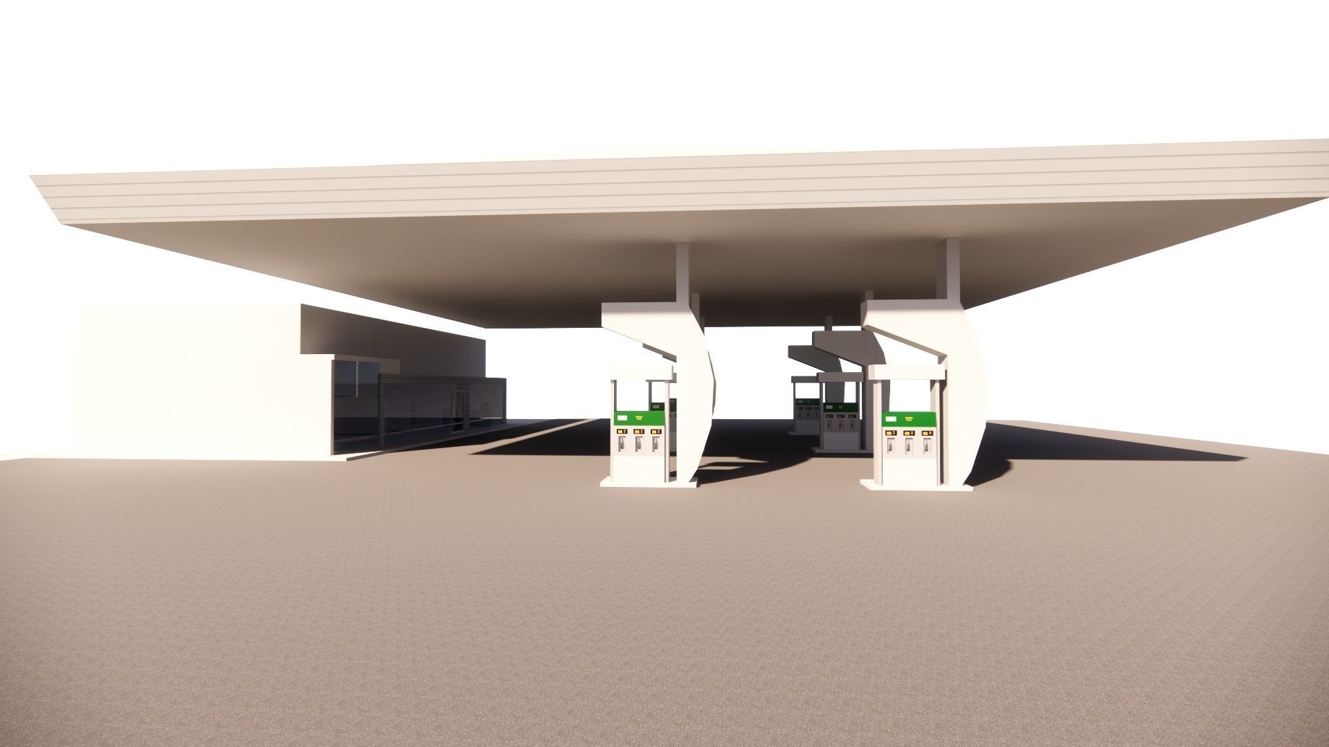 Gas Station6 3D model_2