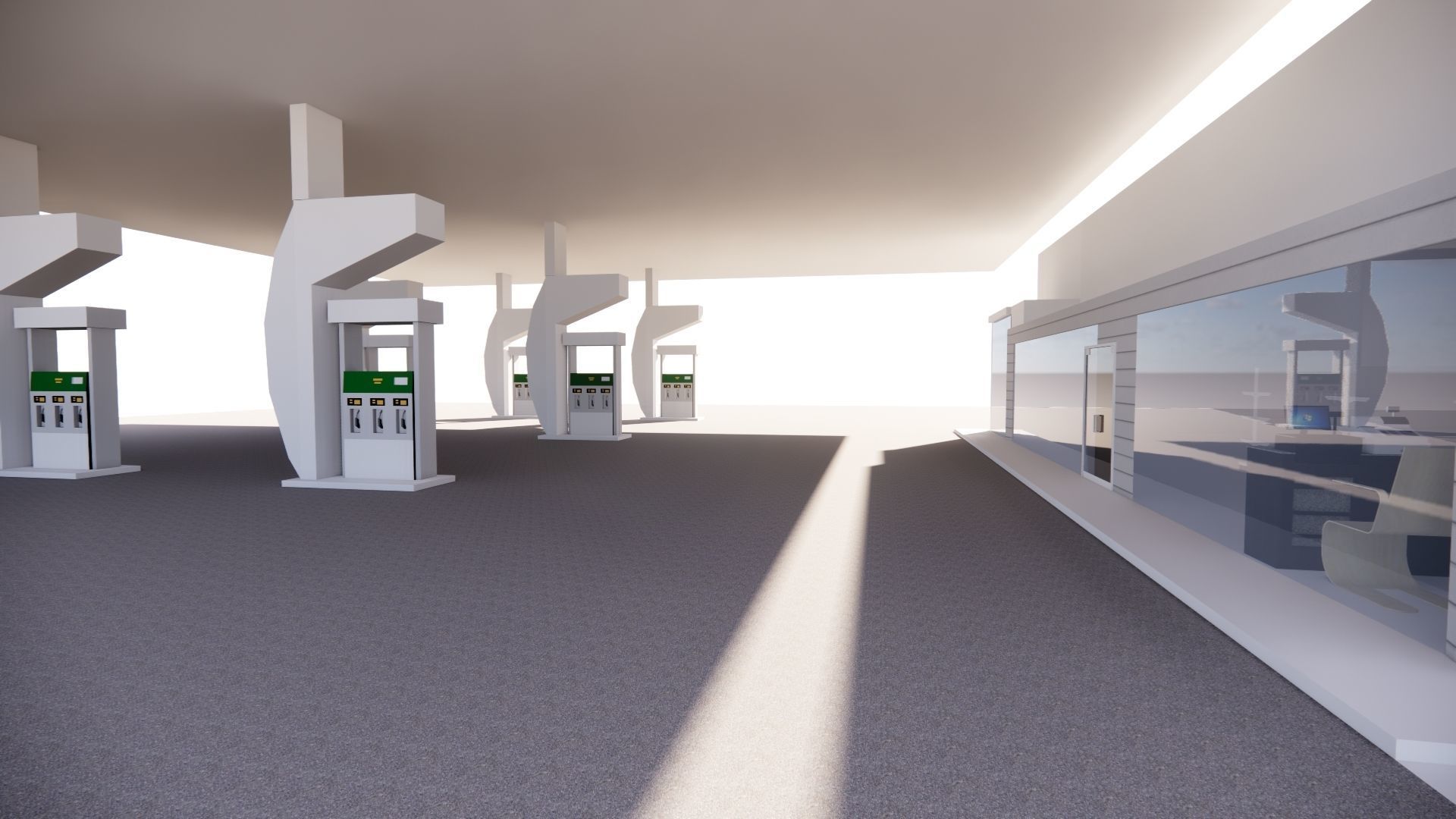 Gas Station6 3D model_10