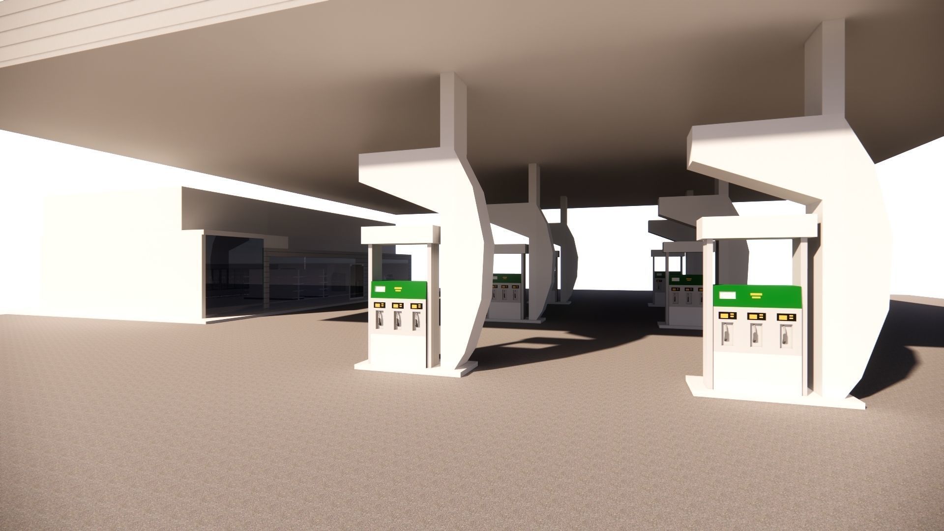 Gas Station6 3D model_5
