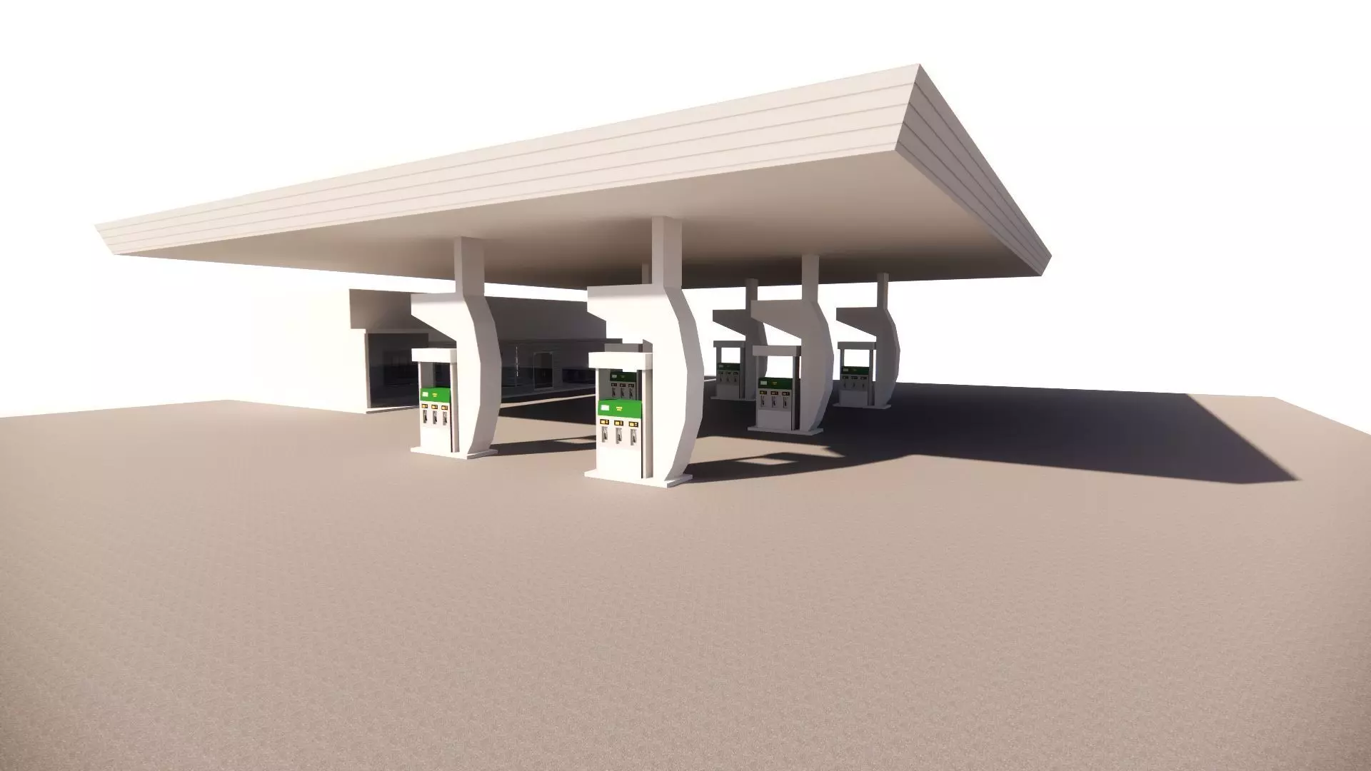 Gas Station6 3D model_0