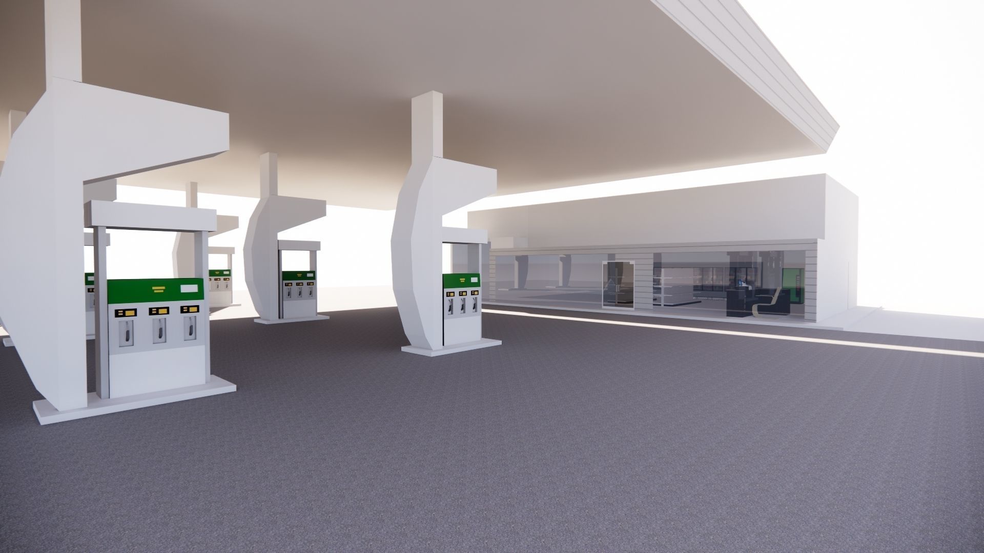 Gas Station6 3D model_8