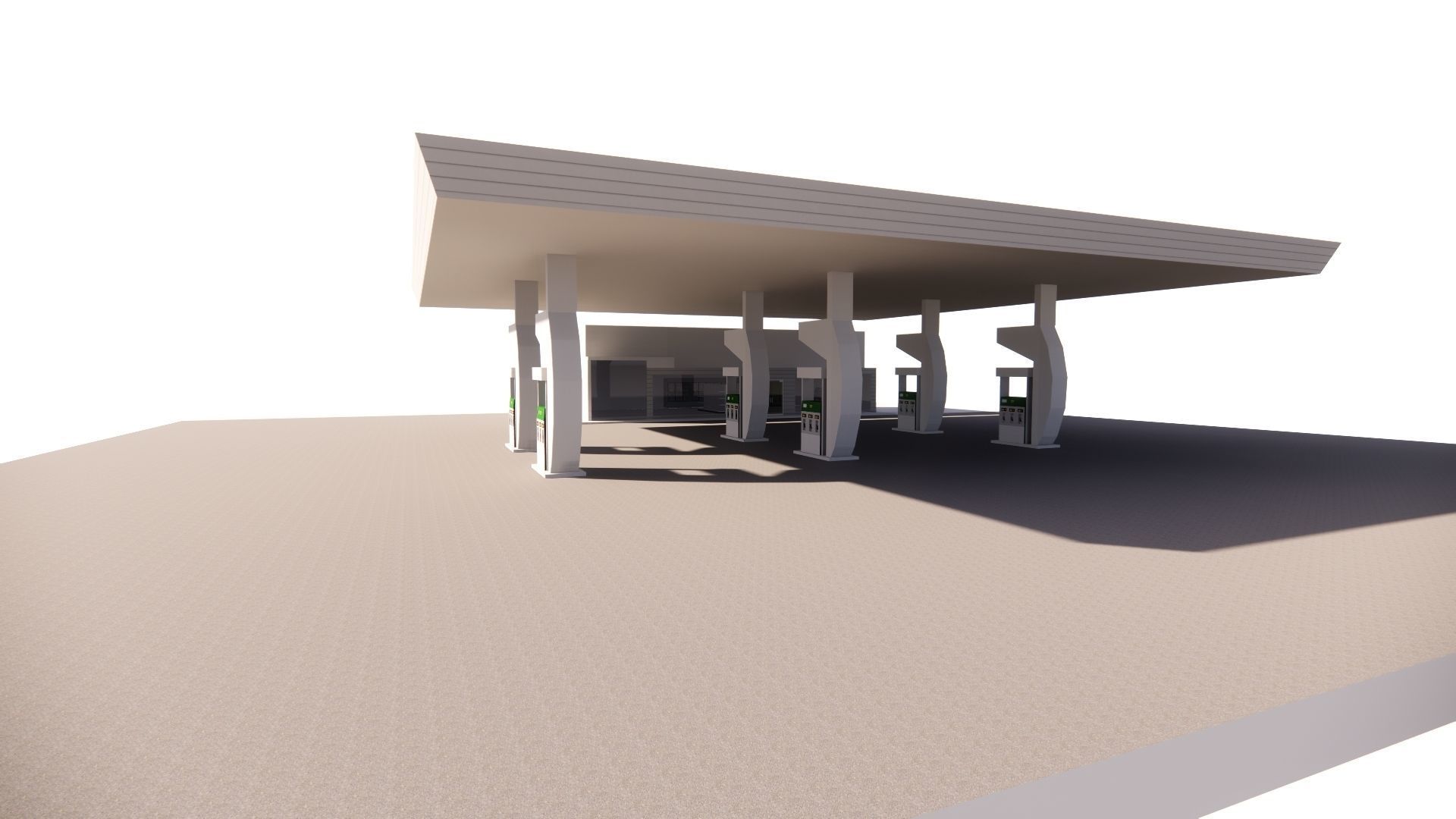 Gas Station6 3D model_1