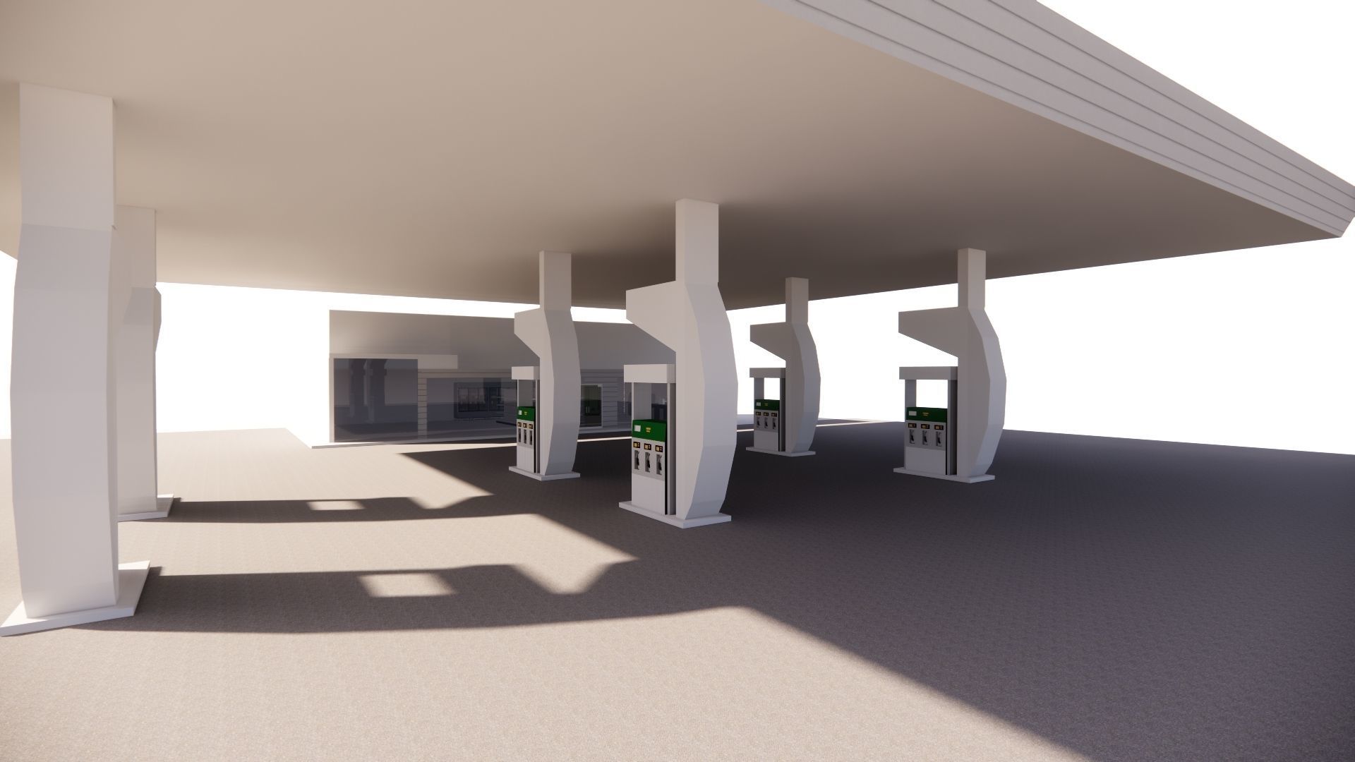 Gas Station6 3D model_6