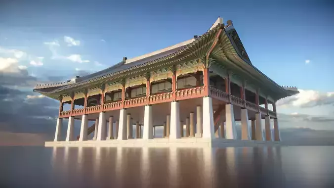 Korea Gyeongbokgung Gyeonhoeru -Joseon Palace