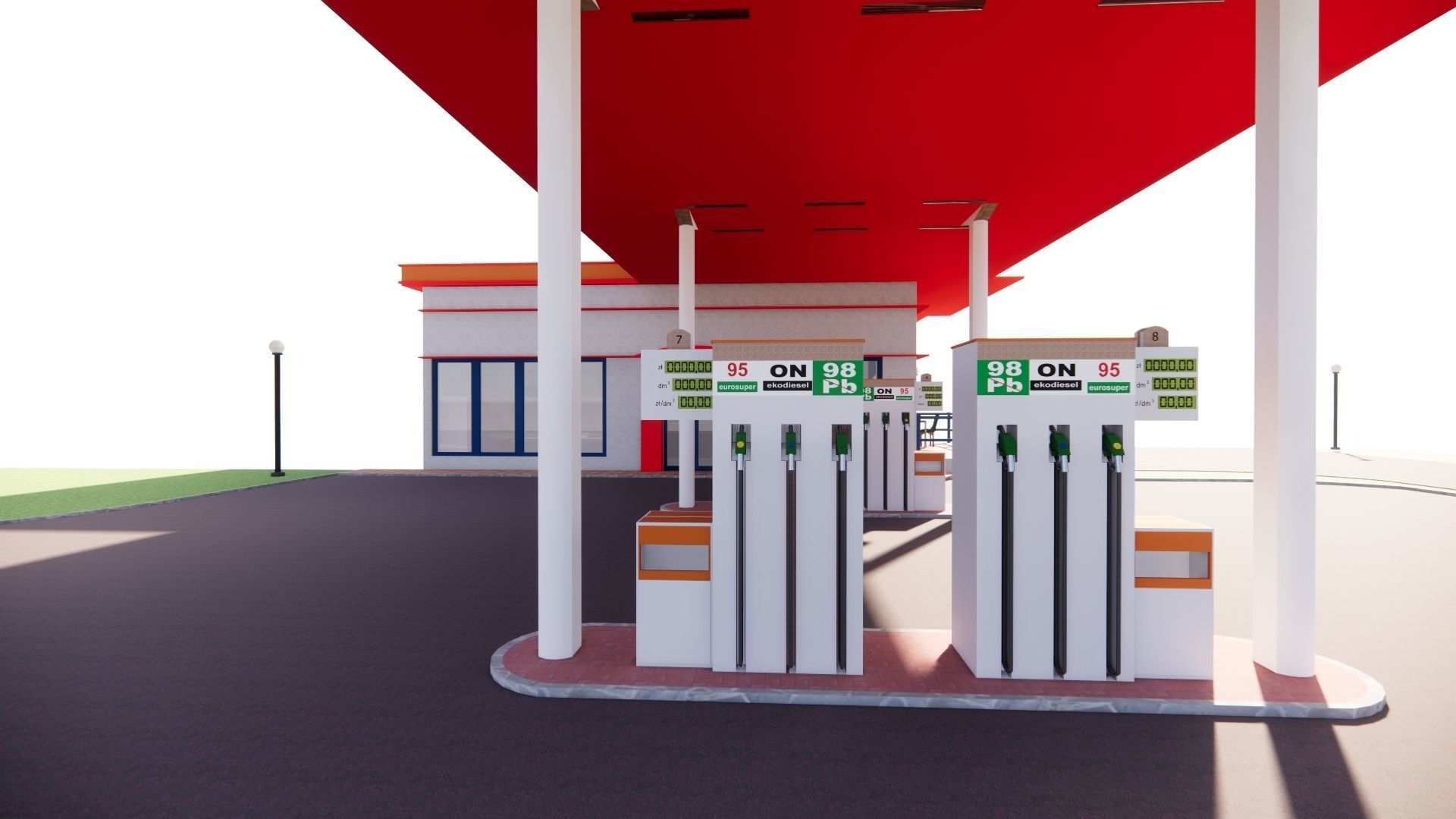 Gas Station5 3D model_11