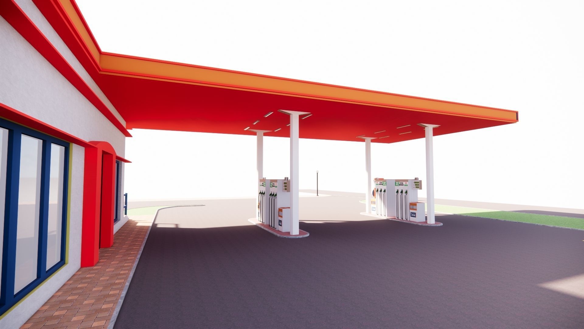 Gas Station5 3D model_6