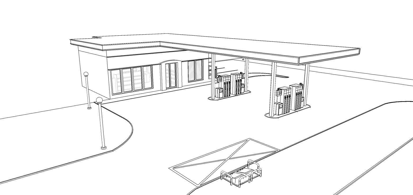 Gas Station5 3D model_19