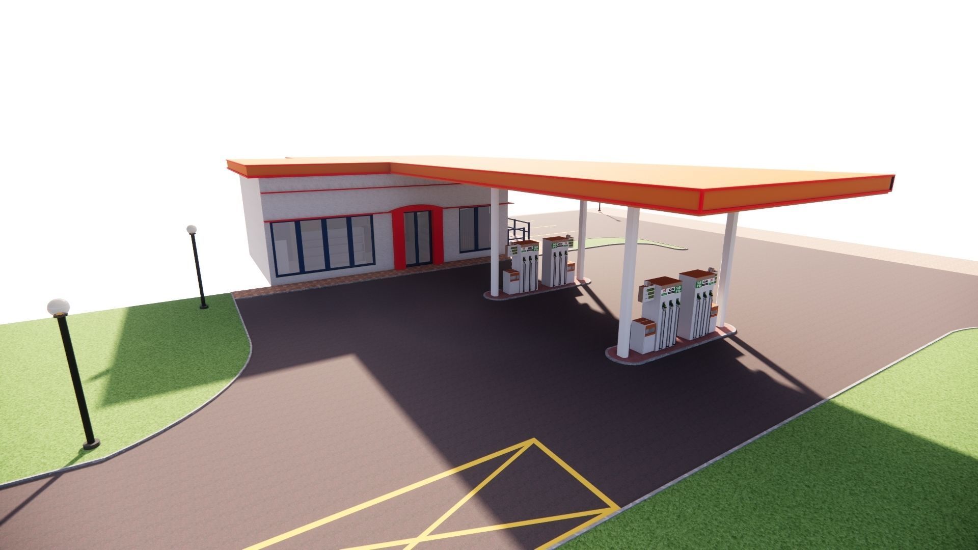 Gas Station5 3D model_7