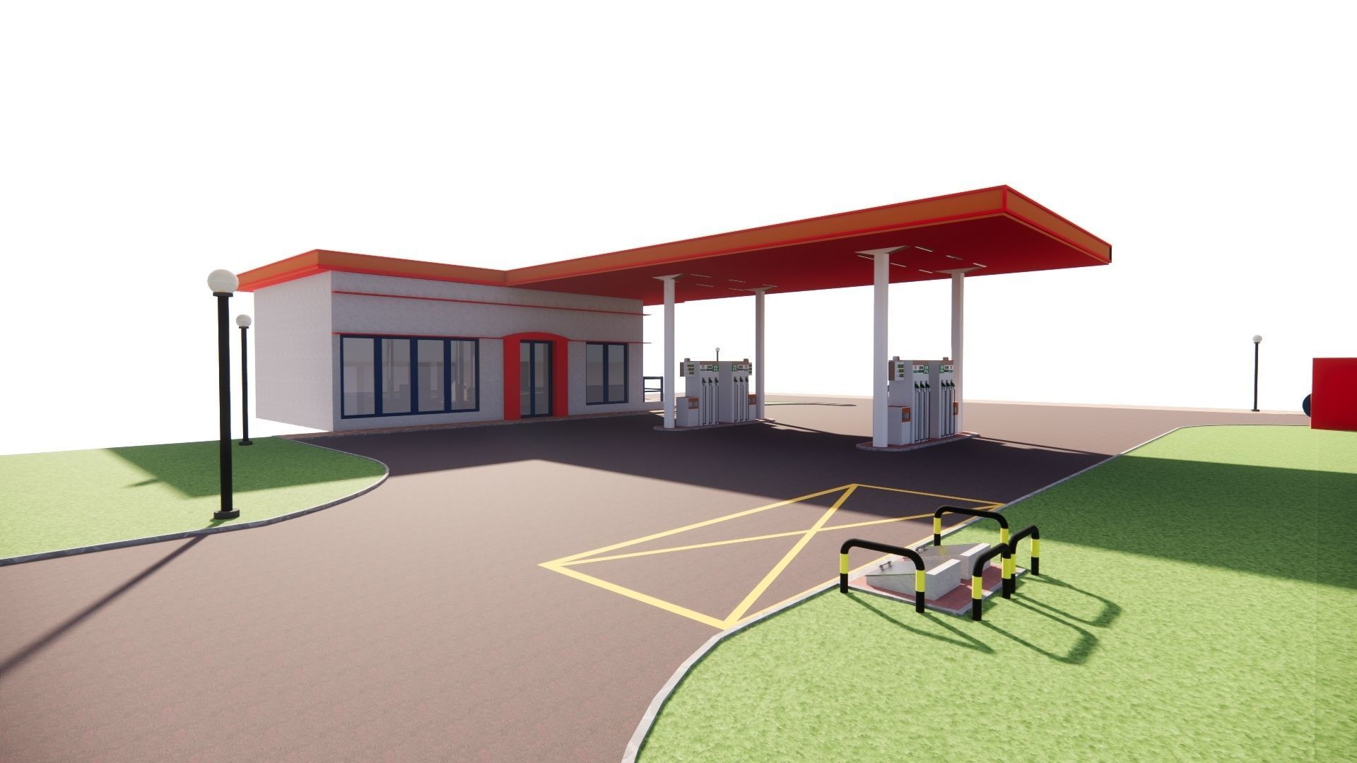 Gas Station5 3D model_4