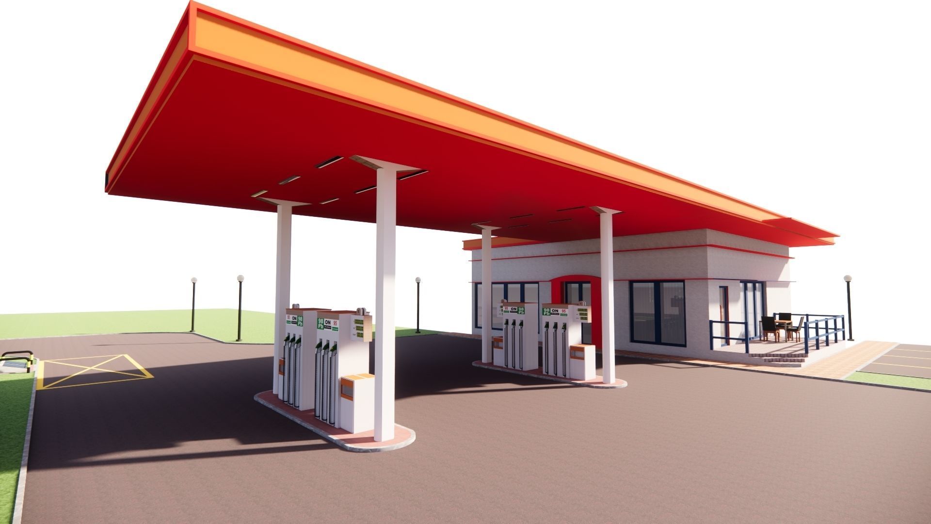 Gas Station5 3D model_10